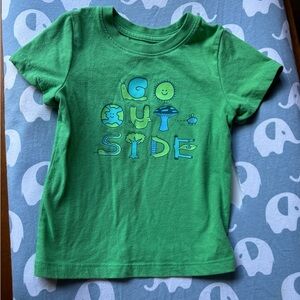 Cat & Jack Green 'Go Outside' Kids Tee